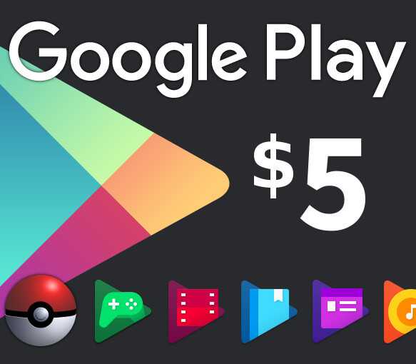 Google Play USD 5 US Gift Card
